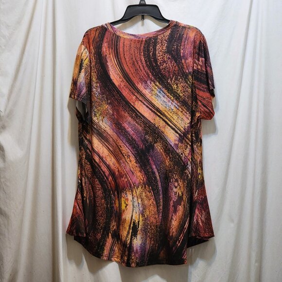 Lily by Firmiana Multicolor Painting Tunic Top Plus Size 2XL New - Picture 5 of 5